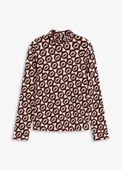 Outlet Stehkragenshirt mit Struktur Damen Shirts & Tops