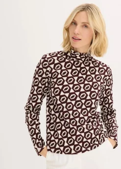 Outlet Stehkragenshirt mit Struktur Damen Shirts & Tops