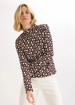 Outlet Stehkragenshirt mit Struktur Damen Shirts & Tops
