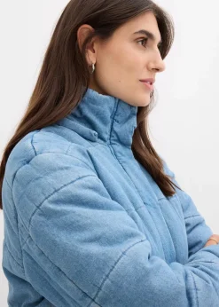 Damen bonprix Bekleidung·Hosen|Jacken & Mäntel|Steppjacke aus Denim