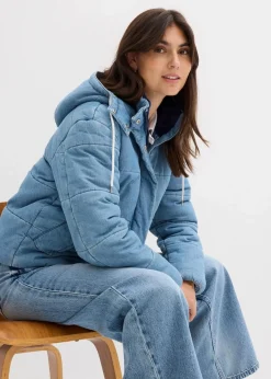 Damen bonprix Bekleidung·Hosen|Jacken & Mäntel|Steppjacke aus Denim