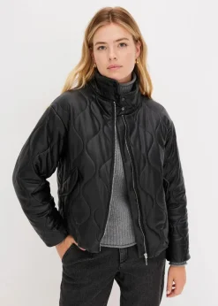 New Steppjacke aus Lederimitat Damen Bekleidung·Hosen|Jacken & Mäntel