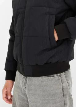 Herren bonprix Große Größen|Jacken & Mäntel|Steppjacke mit Fellkapuze in Blousonform