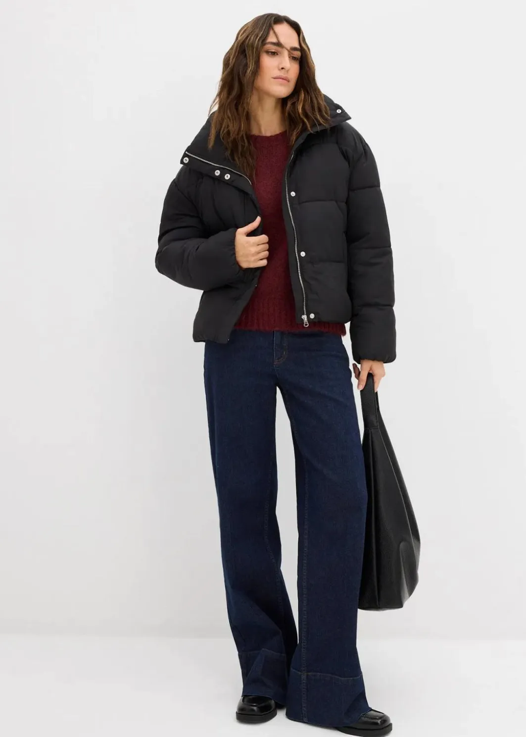Damen bonprix Nachhaltigere Materialien|Jacken & Mäntel|Steppjacke mit Stehkragen