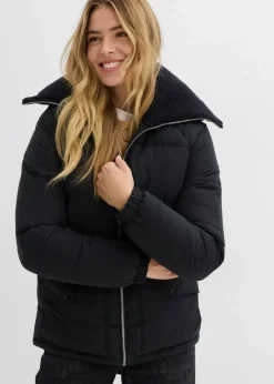 Damen bonprix Bekleidung·Hosen|Jacken & Mäntel|Steppjacke mit Teddykragen