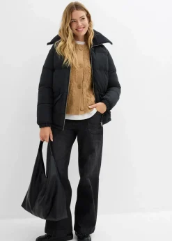 Damen bonprix Bekleidung·Hosen|Jacken & Mäntel|Steppjacke mit Teddykragen