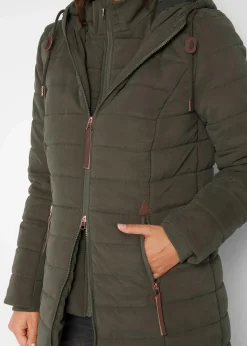 Damen bonprix Jacken & Mäntel|Bekleidung·Hosen|Steppmantel, 2-in-1 Optik