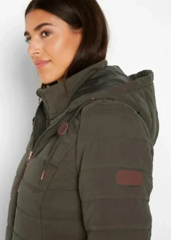 Damen bonprix Jacken & Mäntel|Bekleidung·Hosen|Steppmantel, 2-in-1 Optik
