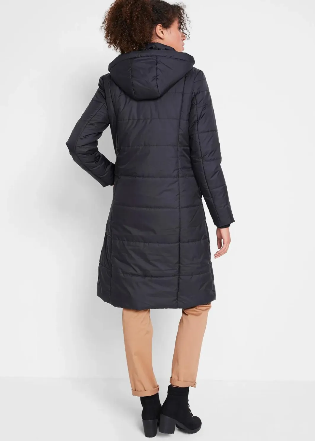 Damen bonprix Jacken & Mäntel|Bekleidung·Hosen|Steppmantel mit abnehmbarer Kapuze