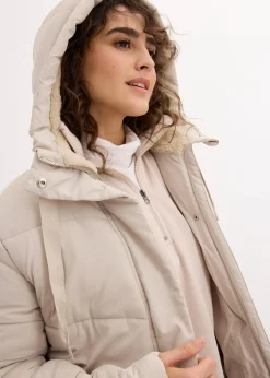 Discount Steppmantel mit Teddyfutter in der Kapuze Damen Jacken & Mäntel|Nachhaltigere Materialien