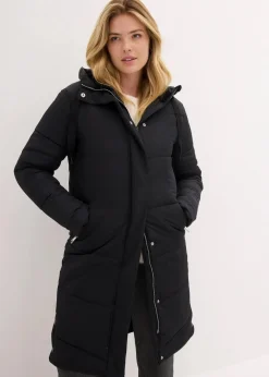Damen bonprix Jacken & Mäntel|Nachhaltigere Materialien|Steppmantel mit Teddyfutter in der Kapuze