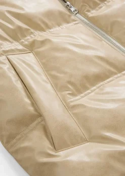 Damen bonprix Jacken & Mäntel|Nachhaltigere Materialien|Steppweste aus Lederimitat
