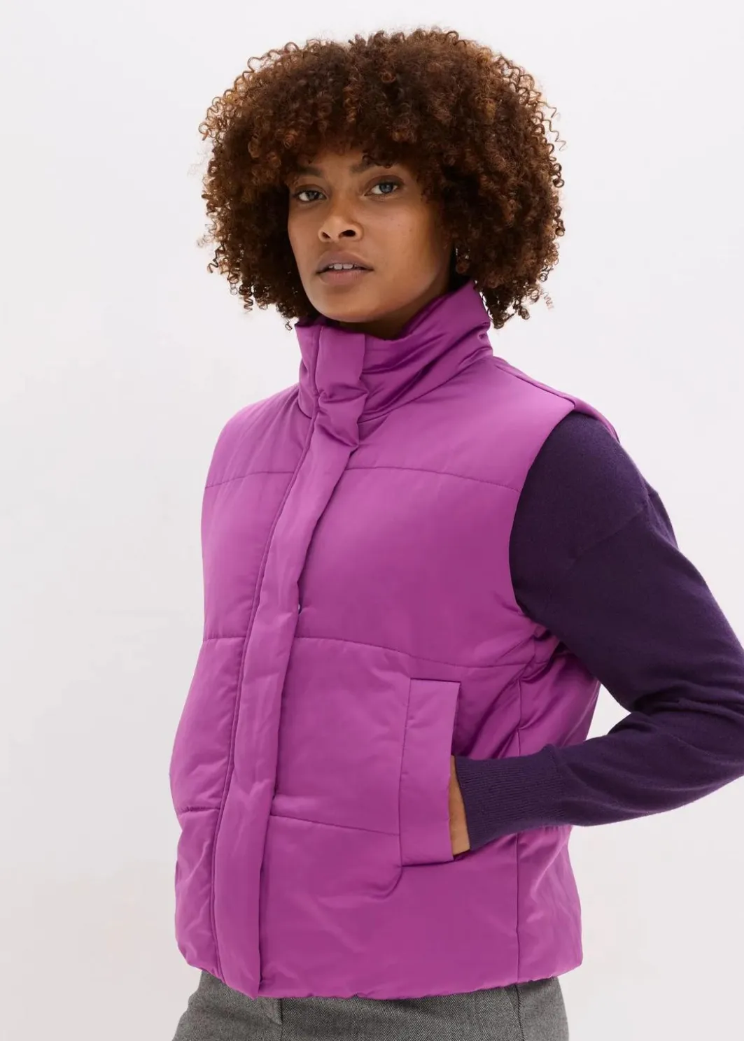 Outlet Steppweste mit leichtem Glanz Damen Jacken & Mäntel|Bekleidung·Hosen