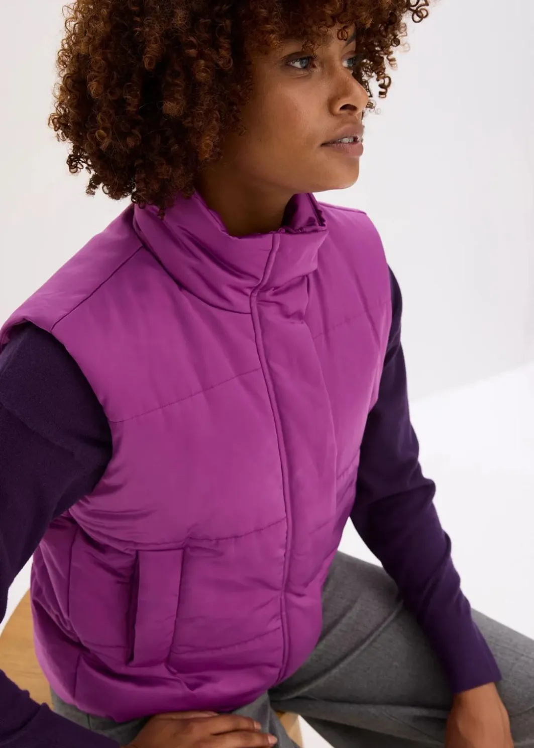 Outlet Steppweste mit leichtem Glanz Damen Jacken & Mäntel|Bekleidung·Hosen