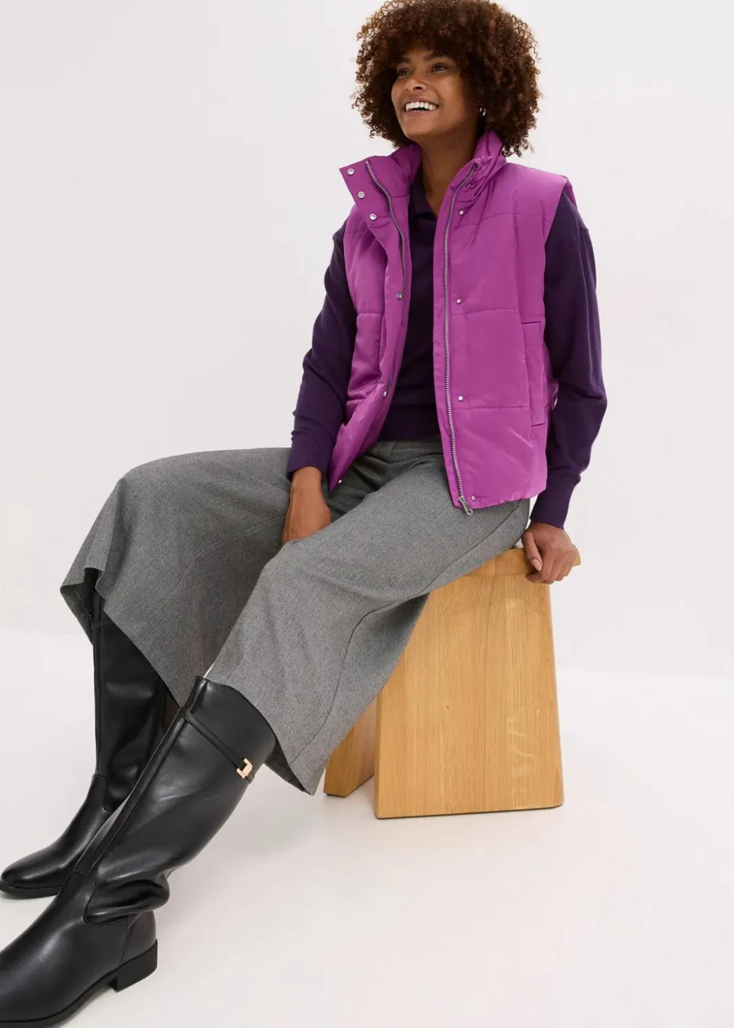 Outlet Steppweste mit leichtem Glanz Damen Jacken & Mäntel|Bekleidung·Hosen