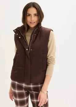 Damen bonprix Bekleidung·Hosen|Jacken & Mäntel|Steppweste mit leichtem Glanz