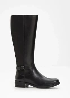 New Stiefel aus Leder Damen Stiefel|Schuhe & Accessoires In Spezialgrößen·Elastischer Schaft