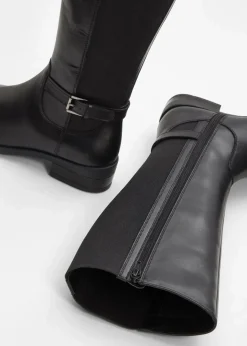 New Stiefel aus Leder Damen Stiefel|Schuhe & Accessoires In Spezialgrößen·Elastischer Schaft
