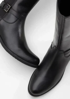 New Stiefel aus Leder Damen Stiefel|Schuhe & Accessoires In Spezialgrößen·Elastischer Schaft