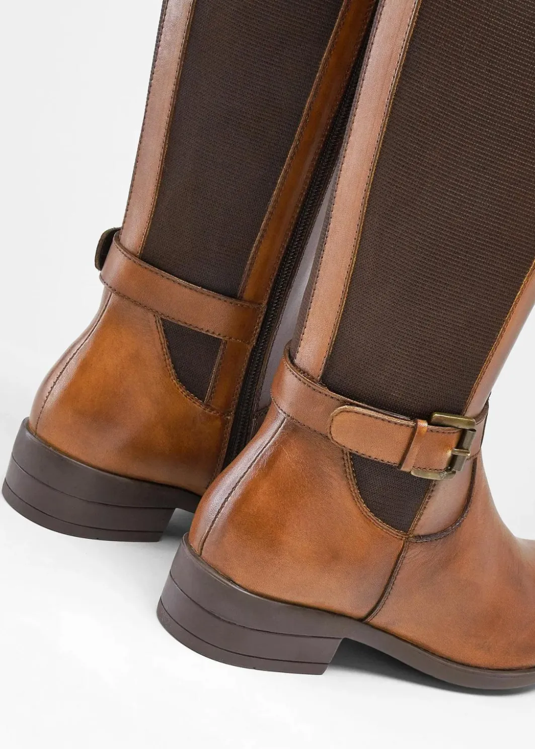 Damen bonprix Stiefel|Schuhe & Accessoires In Spezialgrößen·Elastischer Schaft|Stiefel aus Leder