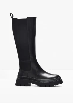 Stiefel aus Leder Damen Stiefel|Schuhe & Accessoires In Spezialgrößen·Elastischer Schaft