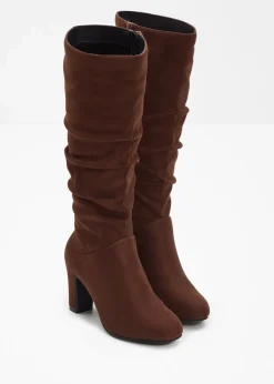 Damen bonprix Stiefel|Stiefel mit Raffung