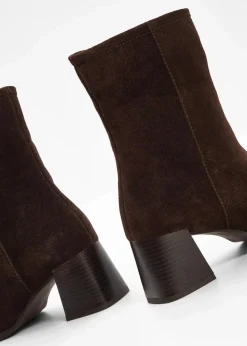 Damen bonprix Stiefeletten|Premium|Stiefeletten aus Leder