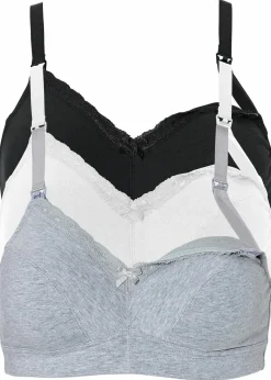 Sale Still BH ohne Bügel (3er Pack) mit Bio-Baumwolle Damen Große Cups D-H|Umstandsmode