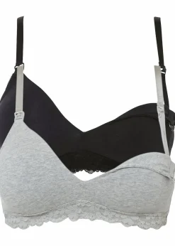 Damen bonprix Wäsche·Still- & Umstandswäsche|Wäsche·Baumwollunterwäsche|Still-BH ohne Bügel mit Bio-Baumwolle (2er Pack)