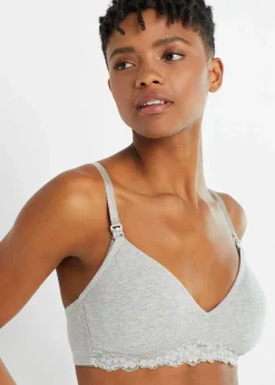 Damen bonprix Wäsche·Still- & Umstandswäsche|Wäsche·Baumwollunterwäsche|Still-BH ohne Bügel mit Bio-Baumwolle (2er Pack)
