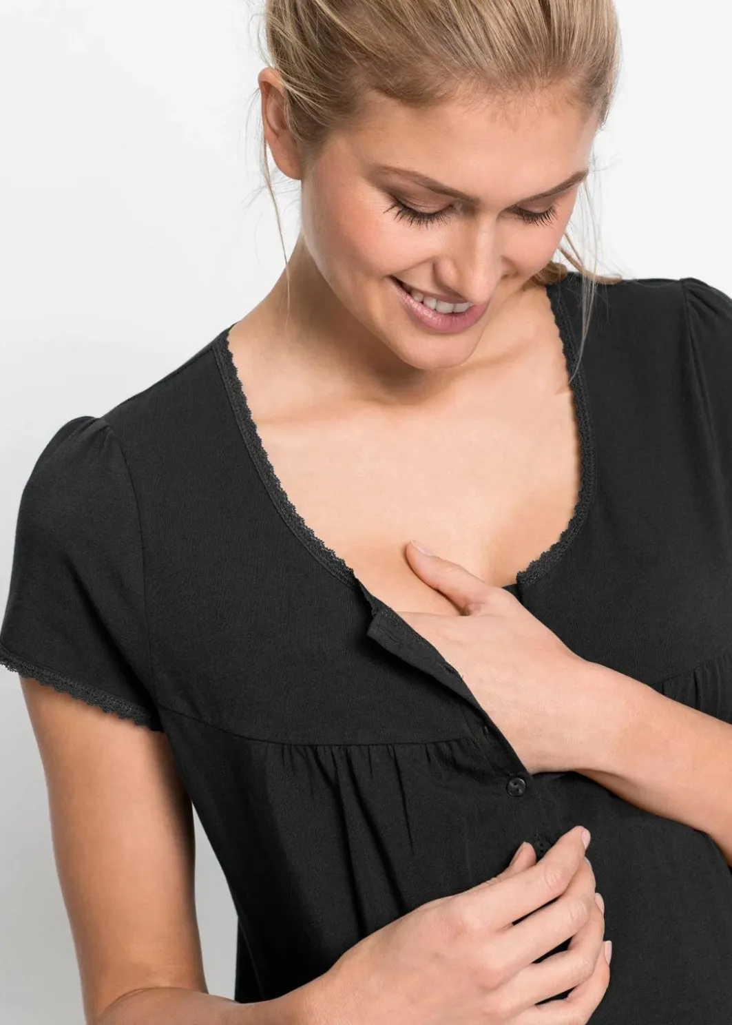 Discount Still-Nachthemd mit Bio-Baumwolle Damen Umstandsmode|Nachhaltigere Materialien
