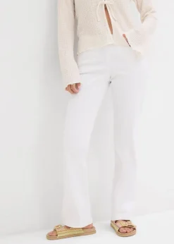 Damen bonprix Kurzgrößen|Bekleidung·Shirts & Tops|Straight Jeans Mid Waist, Stretch