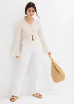 Damen bonprix Kurzgrößen|Bekleidung·Shirts & Tops|Straight Jeans Mid Waist, Stretch