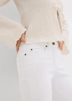Damen bonprix Kurzgrößen|Bekleidung·Shirts & Tops|Straight Jeans Mid Waist, Stretch