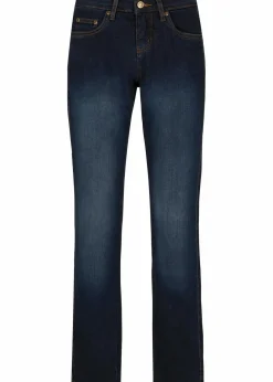 Damen bonprix Kurzgrößen|Bekleidung·Shirts & Tops|Straight Jeans Mid Waist, Stretch