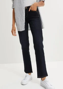 Damen bonprix Kurzgrößen|Bekleidung·Shirts & Tops|Straight Jeans Mid Waist, Stretch