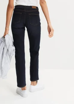 Damen bonprix Kurzgrößen|Bekleidung·Shirts & Tops|Straight Jeans Mid Waist, Stretch