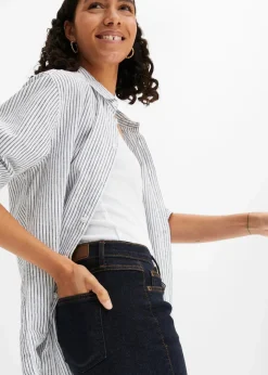 Damen bonprix Kurzgrößen|Bekleidung·Shirts & Tops|Straight Jeans Mid Waist, Stretch