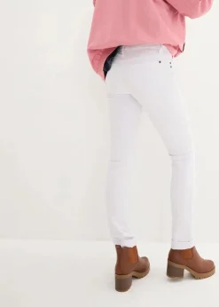 Damen bonprix Jeans|Kurzgrößen|Straight Jeans Mid Waist, Stretch