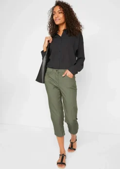 Damen bonprix Hosen|Bekleidung·Kleider|Straight Jeans, Mid Waist, Bequembund