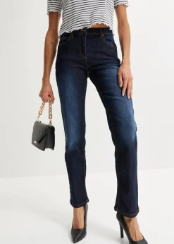 Straight Jeans Mid Waist, Stretch Damen Jeans|Kurzgrößen
