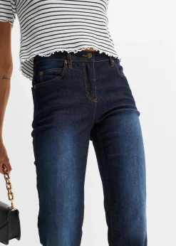 Straight Jeans Mid Waist, Stretch Damen Jeans|Kurzgrößen