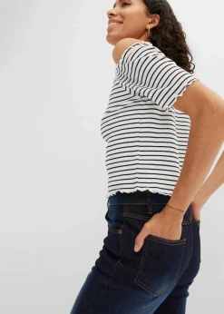 Straight Jeans Mid Waist, Stretch Damen Jeans|Kurzgrößen