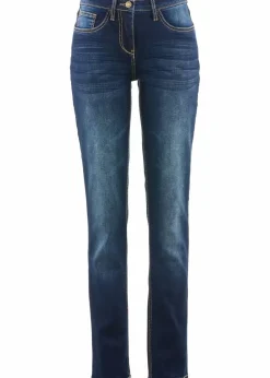 Damen bonprix Bekleidung·Shirts & Tops|Jeans|Straight Jeans Mid Waist, Stretch