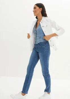 Hot Straight Jeans Mid Waist, Stretch Damen Jeans|Kurzgrößen