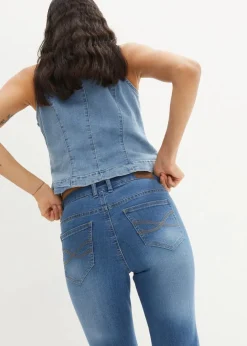 Hot Straight Jeans Mid Waist, Stretch Damen Jeans|Kurzgrößen