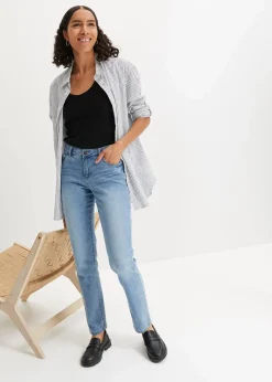Online Straight Jeans Mid Waist, Stretch Damen Bekleidung·Shirts & Tops|Jeans