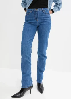 Best Straight Jeans Mid Waist, Stretch Damen Jeans|Kurzgrößen