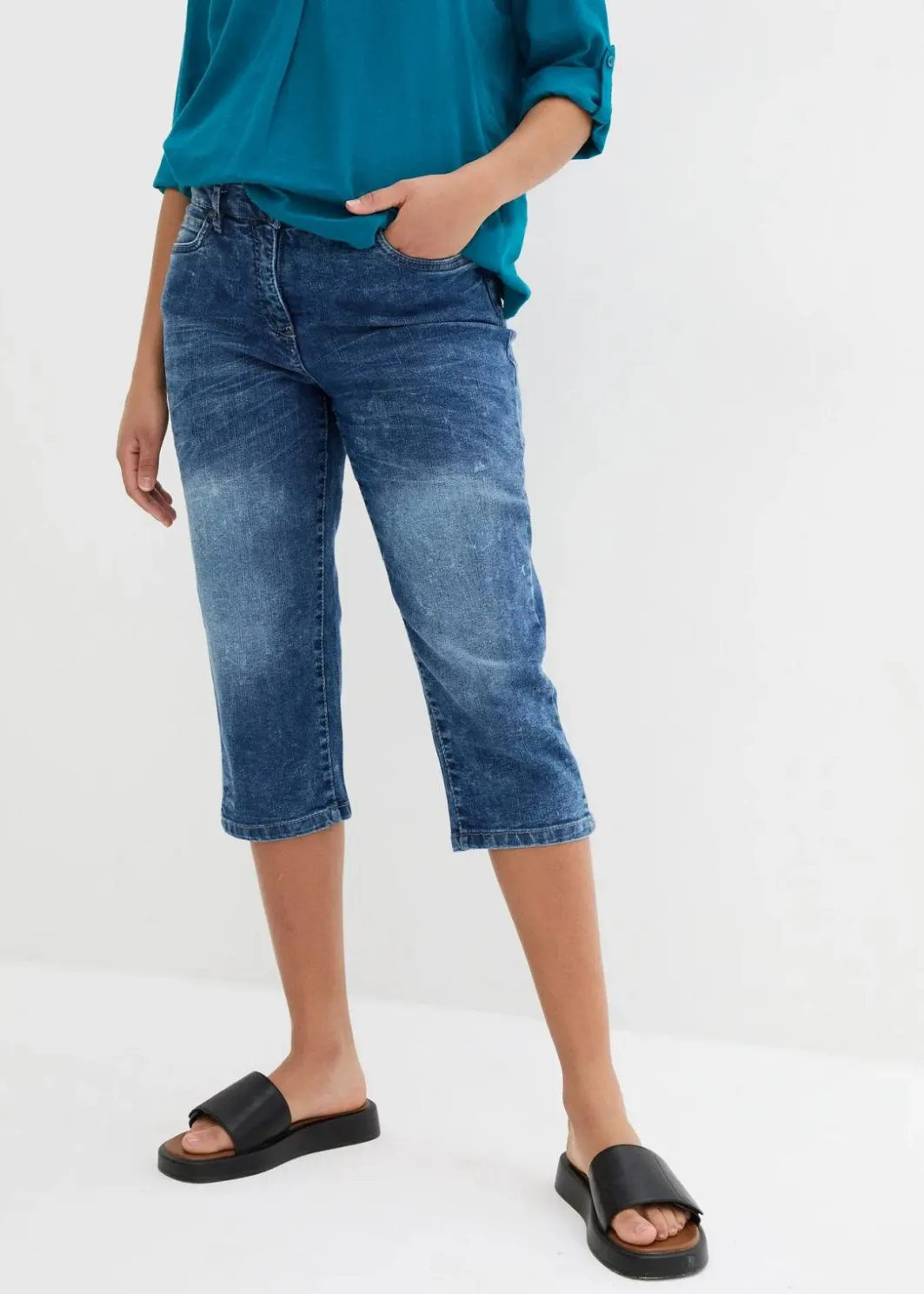 Outlet Straight Jeans, Mid Waist, Stretch Damen Jeans|Bekleidung·Shirts & Tops