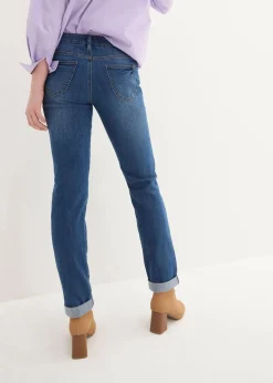 Hot Straight Jeans Mid Waist, Stretch Damen Kurzgrößen|Bekleidung·Shirts & Tops